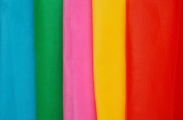 colorful fabric nylon arranging background and texture