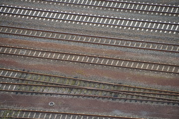 Viele Gleise und eine Weiche