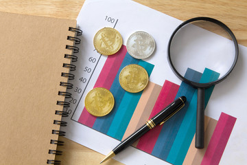 Bitcoin digital Cryptocurrency concept