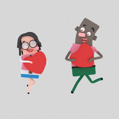 Couple in love.
Isolate. Easy background remove. Easy color change. Easy combine! For custom illustration contact me.