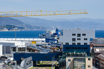 Ship in the port of Savona