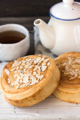 Denish with almond petals