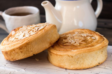 Denish with almond petals