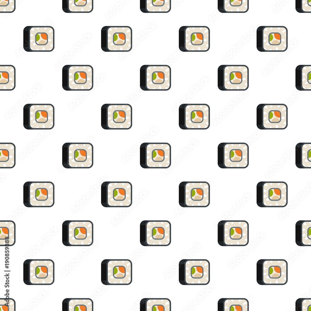 Poster sushi pattern seamless in flat style for any design