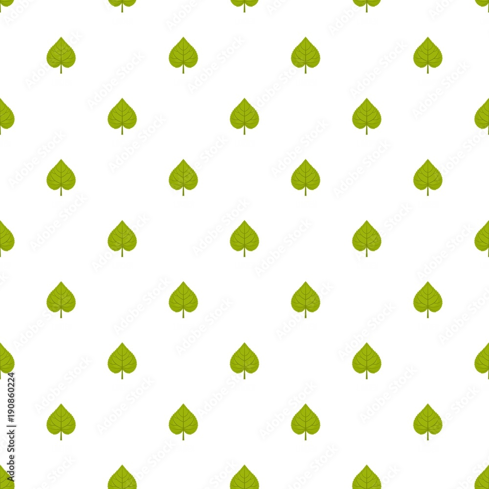 Poster linden leaf pattern seamless in flat style for any design