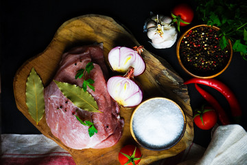 Ingredients for souzi dish