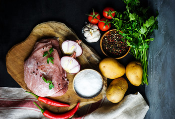 Ingredients for souzi dish