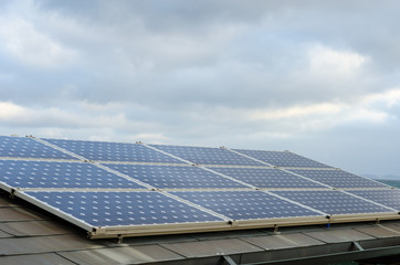 Solar panels on the roof