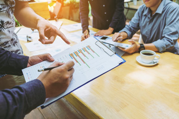 Teamwork Startup business team meeting working on Laptop new business project