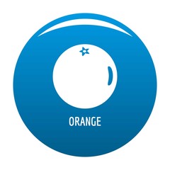 Orange icon vector blue circle isolated on white background 