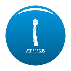 Asparagus icon vector blue circle isolated on white background 