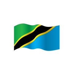 Tanzania flag, vector illustration