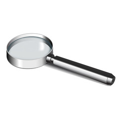 Magnifying glass on white backround.Vector illustration.EPS10.