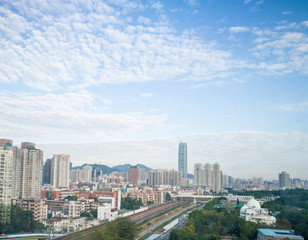 Obraz na płótnie Canvas Panoramic view of the city of Shenzhen, China