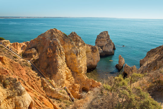 Algarve rock .Coast in Portugal