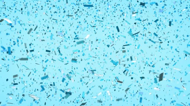 Blue confetti on a blue background. Confetti falls, clears frame, and is loopable. See portfolio for similar and so much more!