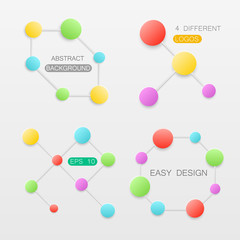 Abstract background structure DNA bio molecules on white background. Chemical bond background for banner, flyer or web. Molecular structure with white paper particles Vector illustration. EPS 10.