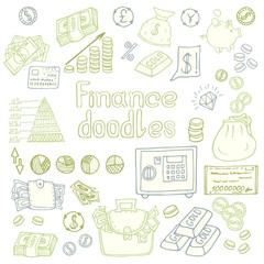 business finance doole vector illustration