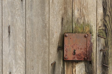 old sunburned wood wall