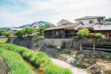 Fototapeta premium Japanese countryside village scenery in Fukuoka