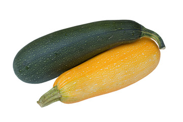 zucchini on white background
