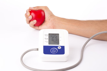 blood pressure man isolated background