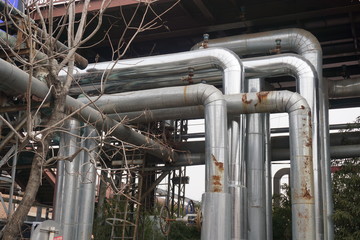 Industrial area with pipes in Beijing China