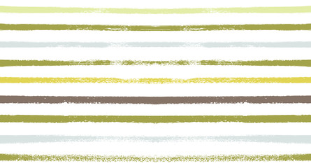 Summer Sailor Stripes Seamless Vector Pattern. Couleurs d& 39 automne Textile imprimé bleu, vert, blanc, violet, marron, gris. Conception de rayures rétro vintage hipster. Bannière horizontale créative. Impressions à l& 39 aquarelle