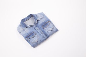 jeans shirt white background