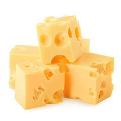 cheese, isolated on white background, clipping path
