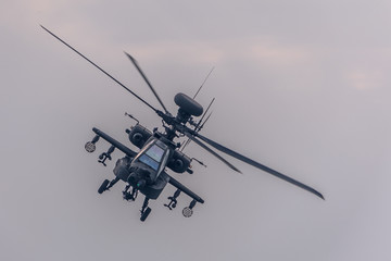 Helicopter in flight