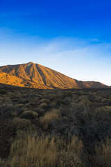 Vivid sunrise in the mountains.