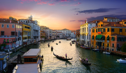 Fototapeta na wymiar Sunset over Venice
