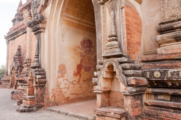 Interior of the ancient temples in Bagan, Myanmar