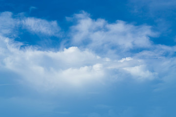 blue sky with clouds closeup - 190873022