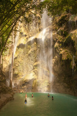 Fototapeta premium Tumalog waterfall on Sebu island, Philippines