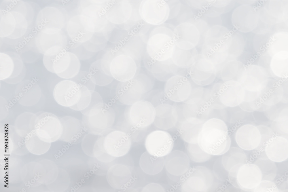 Wall mural soft de-focused shiny white bokeh abstract background