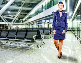 stewardess and airport 