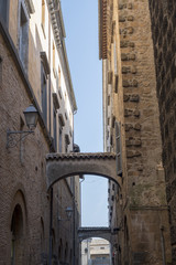 Fototapeta na wymiar Orvieto, Umbria, Italy: historic street with arches