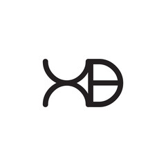 initial letter rounded logo modern