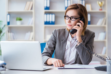 Businesswoman working in the office