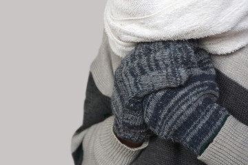 winter sweater and scarf