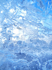 Colorful ice. Abstract ice texture. Nature background.