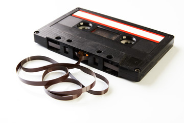 Audio cassette tape with film composition