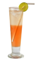 cocktails and alcohol on white background