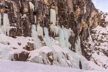 Fototapeta na wymiar Icefall at Lagazuoi