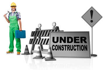 Concept of under construction for your webpage