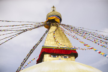 Boudhanath Stupa in Kathmandu, Nepal.