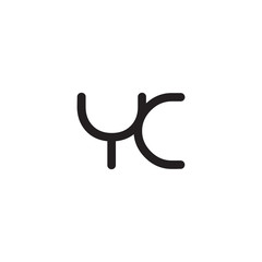 initial letter rounded logo modern