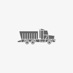 garbage truck vector icon